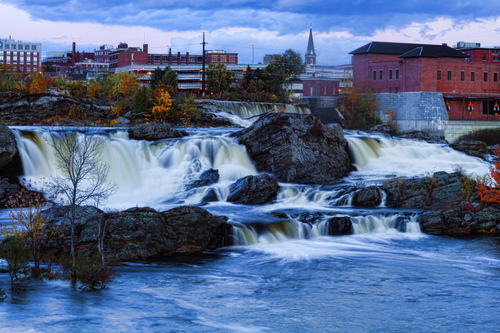 Great Falls in Lewiston, Maine